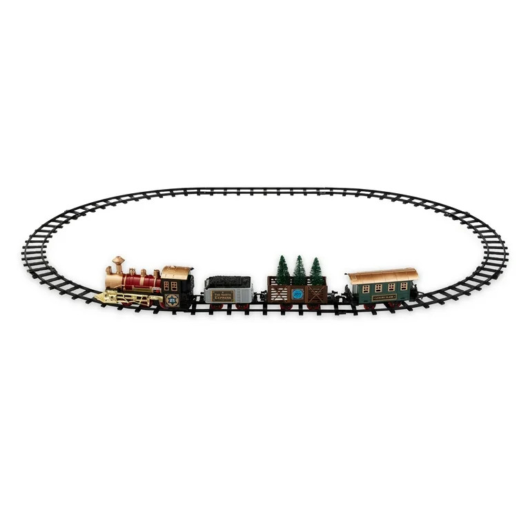 Holiday Time Indoor Decoration Multi-Color Battery Operated Train Set Village Accessory, 23" x 2"... | Walmart (US)