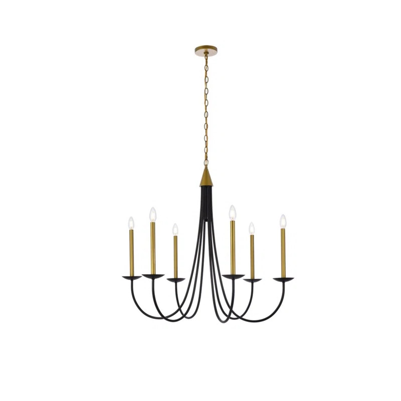 Coledale 6 - Light Candle Style Geometric Chandelier | Wayfair North America