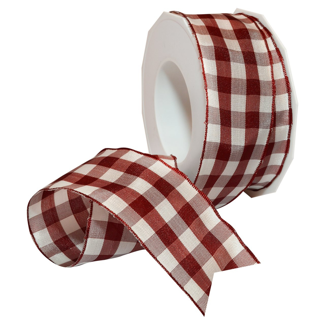 Morex Ribbon Karo Wired Ribbon, 1-1/2" by 22 yd, Burgundy | Amazon (US)