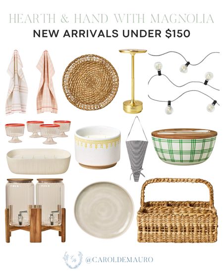 Shop these Hearth & Hand with Magnolia pieces like this dining bowl, cute glasses, dish towels, juice dispenser, a picnic basket and more for your outdoor kitchen refresh!
#targetfinds #picnicessential #diningmusthaves #homedecor

#LTKhome #LTKstyletip #LTKSeasonal