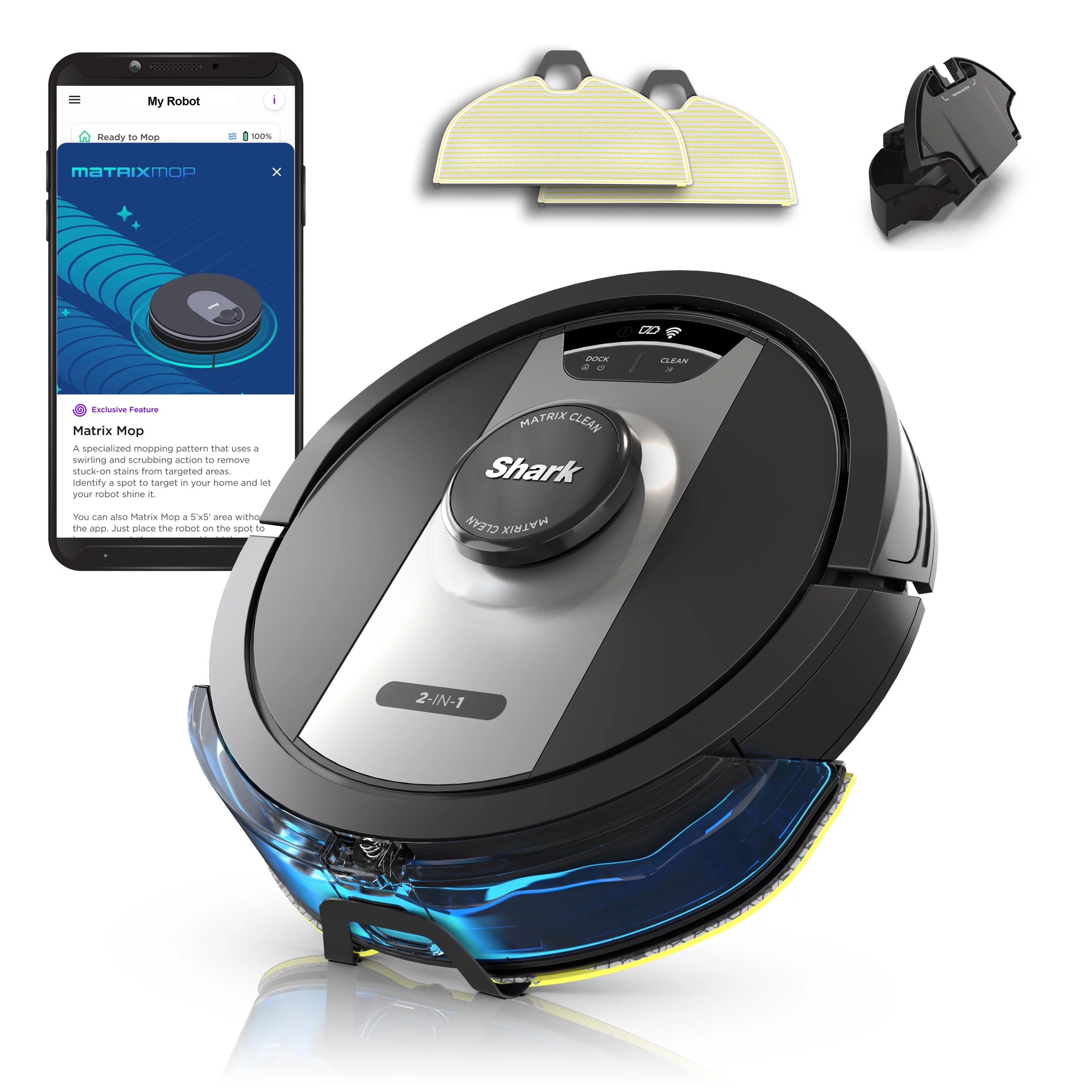 Shark Matrix 2-in-1 Robot Vacuum & Mop with No Spots Missed on Carpets & Hard Floors, Precision H... | Walmart (US)