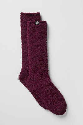 Women's Plush Lush Sock - Burgundy | Alo Yoga