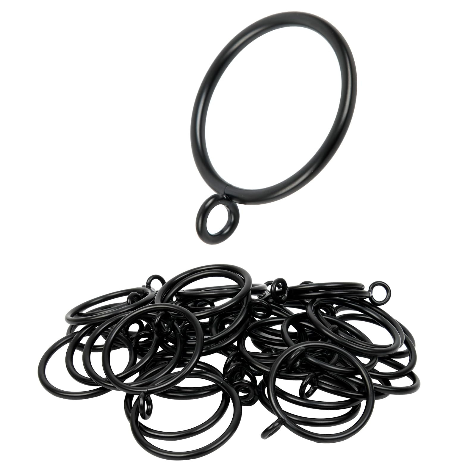 Curtain Rings with Eyelets, 48 Pack Metal Drapery Rings for Pinch Pleat Curtains Panels, Drape Ri... | Amazon (US)