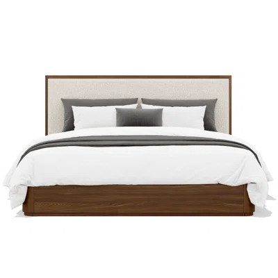 Sadeigh Solid Wood Boucle Upholstered Bed Frame | Wayfair North America