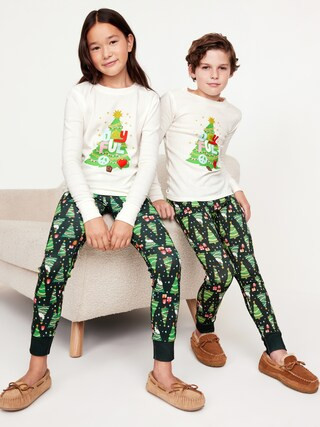 Gender-Neutral Graphic Snug-Fit Pajama Set for Kids | Old Navy (CA)