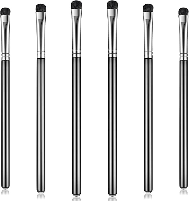 6 Pieces Eyeshadow Brush Short Shader Small Brush Smudge Makeup Brush Flat Blending Smudger Preci... | Amazon (US)