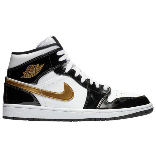 Jordan Mens Jordan AJ 1 Mid SE - Mens Basketball Shoes Metallic Gold/White/Black Size 08.0 | Foot Locker (US)