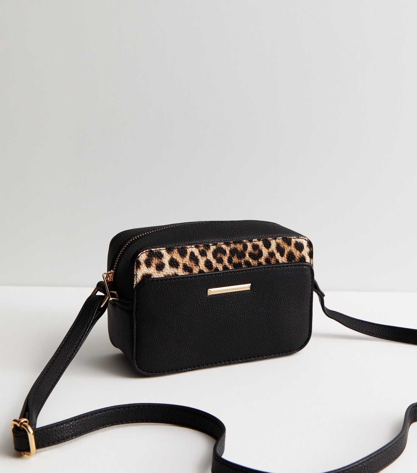 Black Leopard Print Leather-Look Cross Body Bag
						
						Add to Saved Items
						Remove from... | New Look (UK)