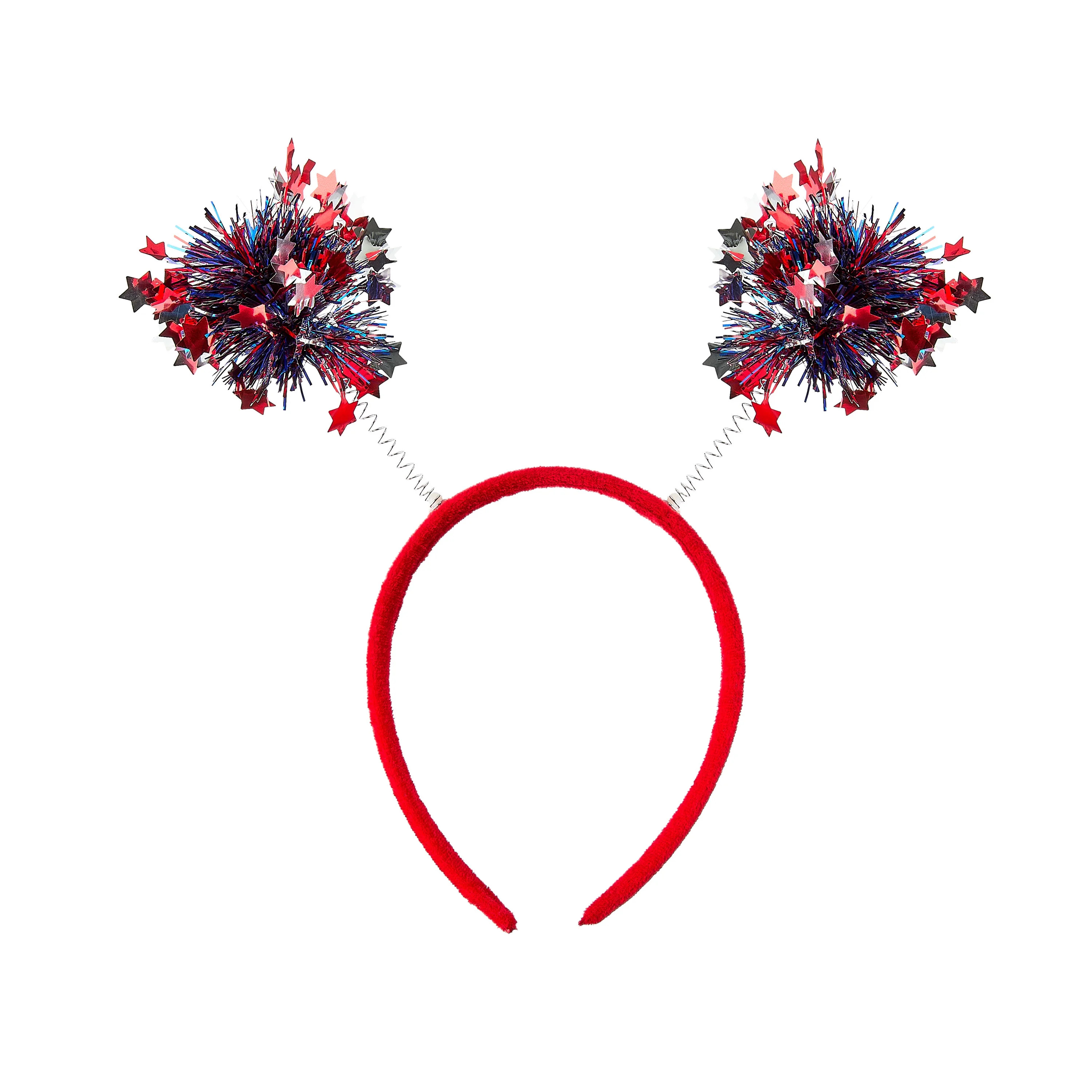 Patriotic Pompom Headband, Red/White/Blue, by Way To Celebrate | Walmart (US)