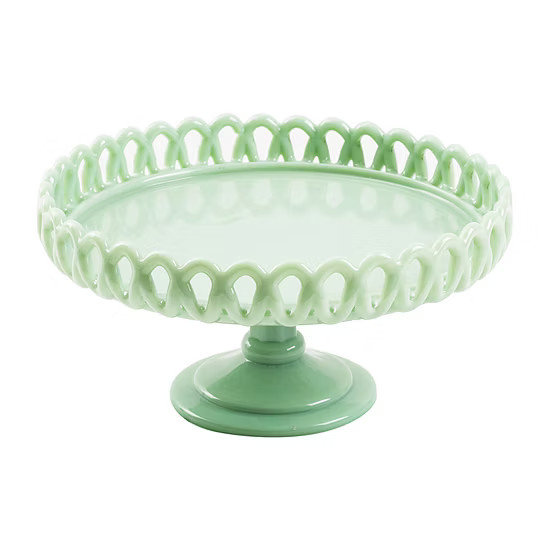 Martha Stewart Highbrook Highloop Glass Cake Stands, Color: Green - JCPenney | JCPenney