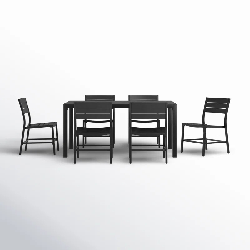 Armando 6 - Person Rectangular Aluminum Outdoor Dining Set | Wayfair North America