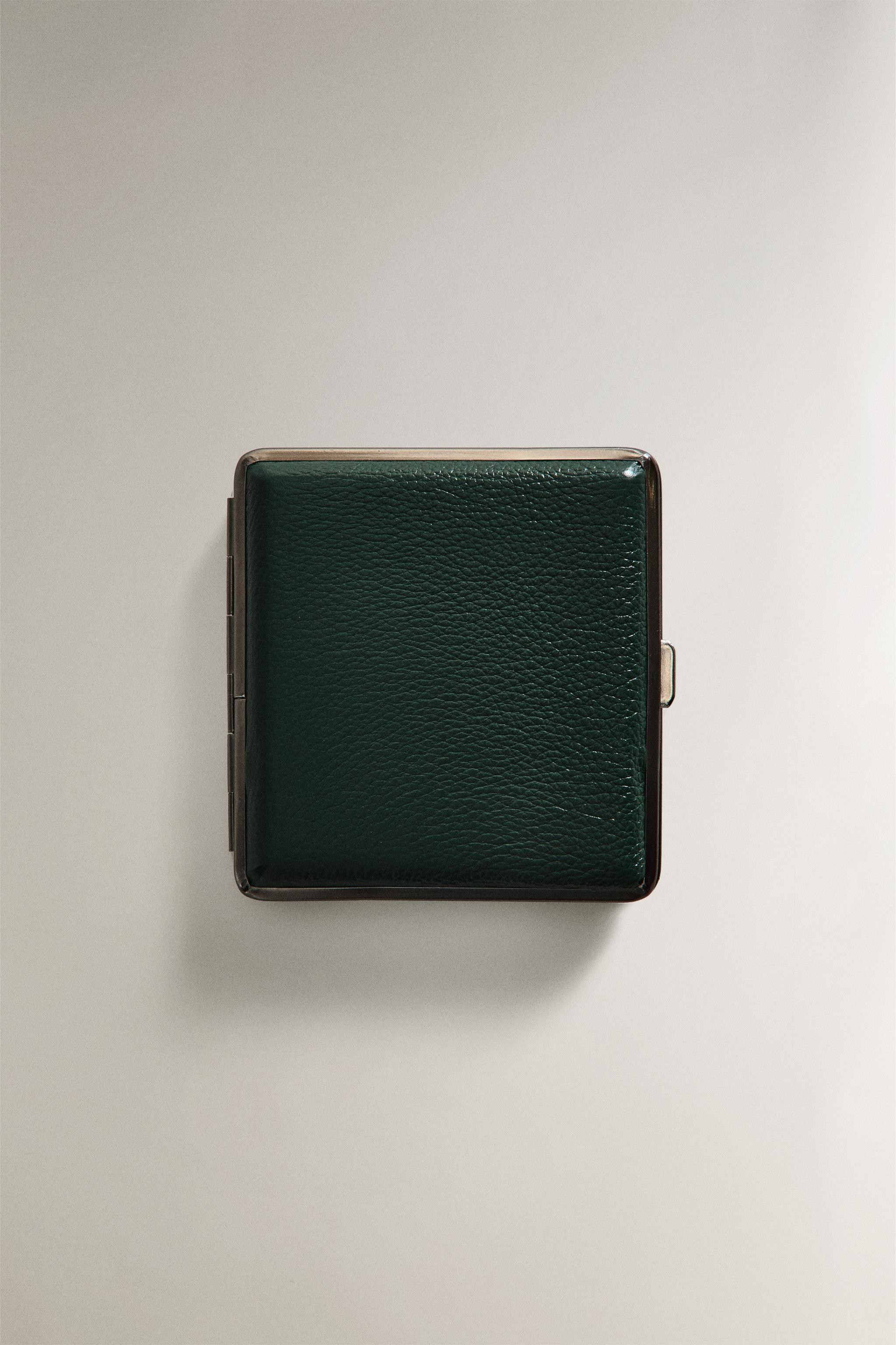 ÉTUI À CIGARETTES CUIR VERT | Zara FR