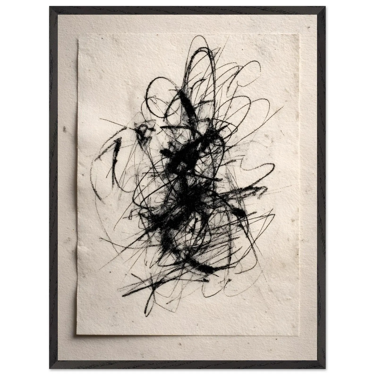Framed Charcoal Sketch Print | Abstract Scribble Art, Modern Masculine Decor | Etsy (Global)