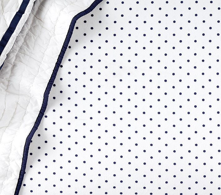 Pin Dot Chamois Crib Fitted Sheet | Pottery Barn Kids