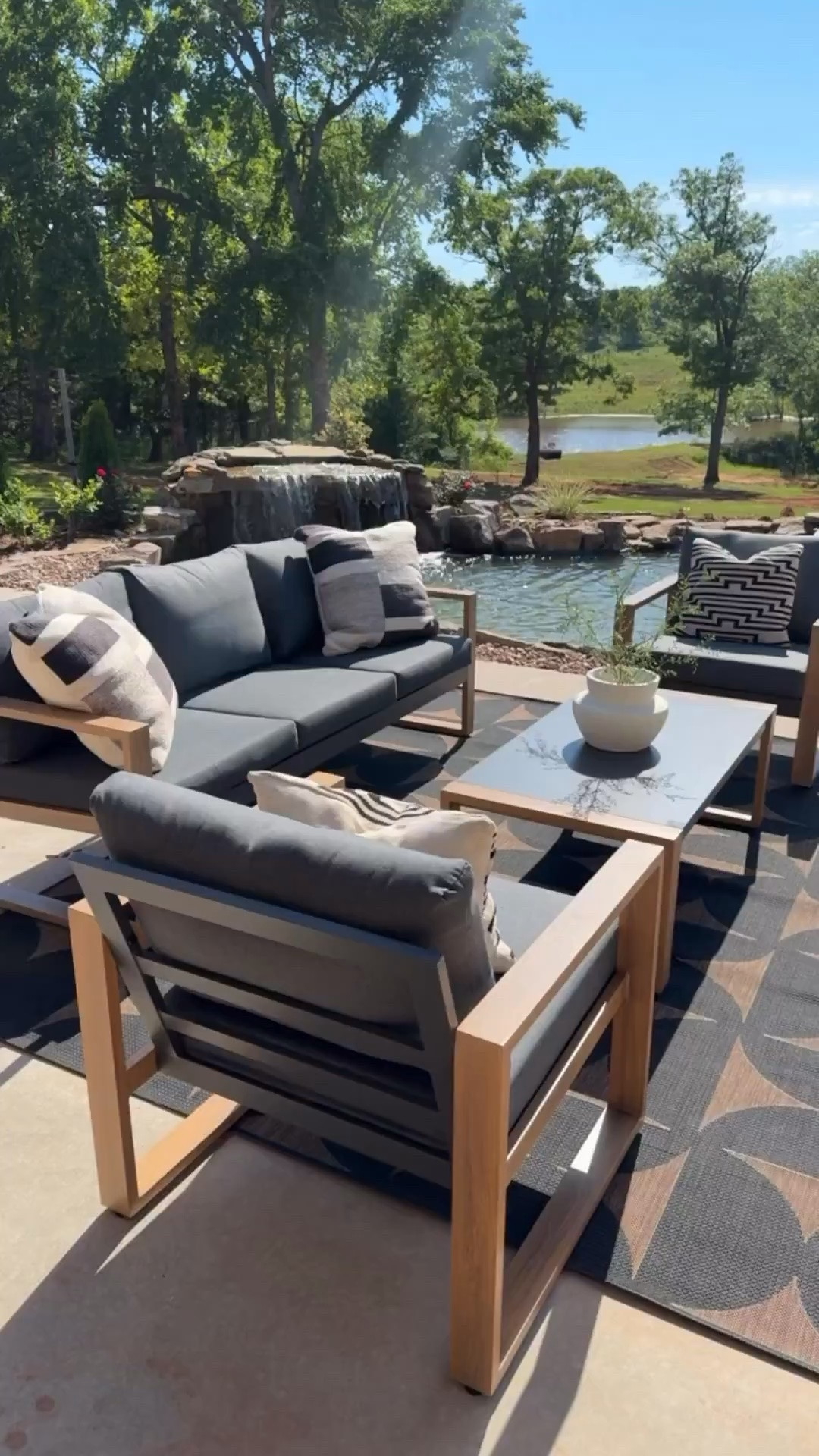 My patio has never looked better and of course NOW the outdoor set + rug are at the best price yet. 😭🤍 If you’ve been waiting to refresh your outdoor space for summer, this is your sign. Cozy, neutral, and looks way more expensive than it is.

#LTKActive #LTKSeasonal #LTKHome