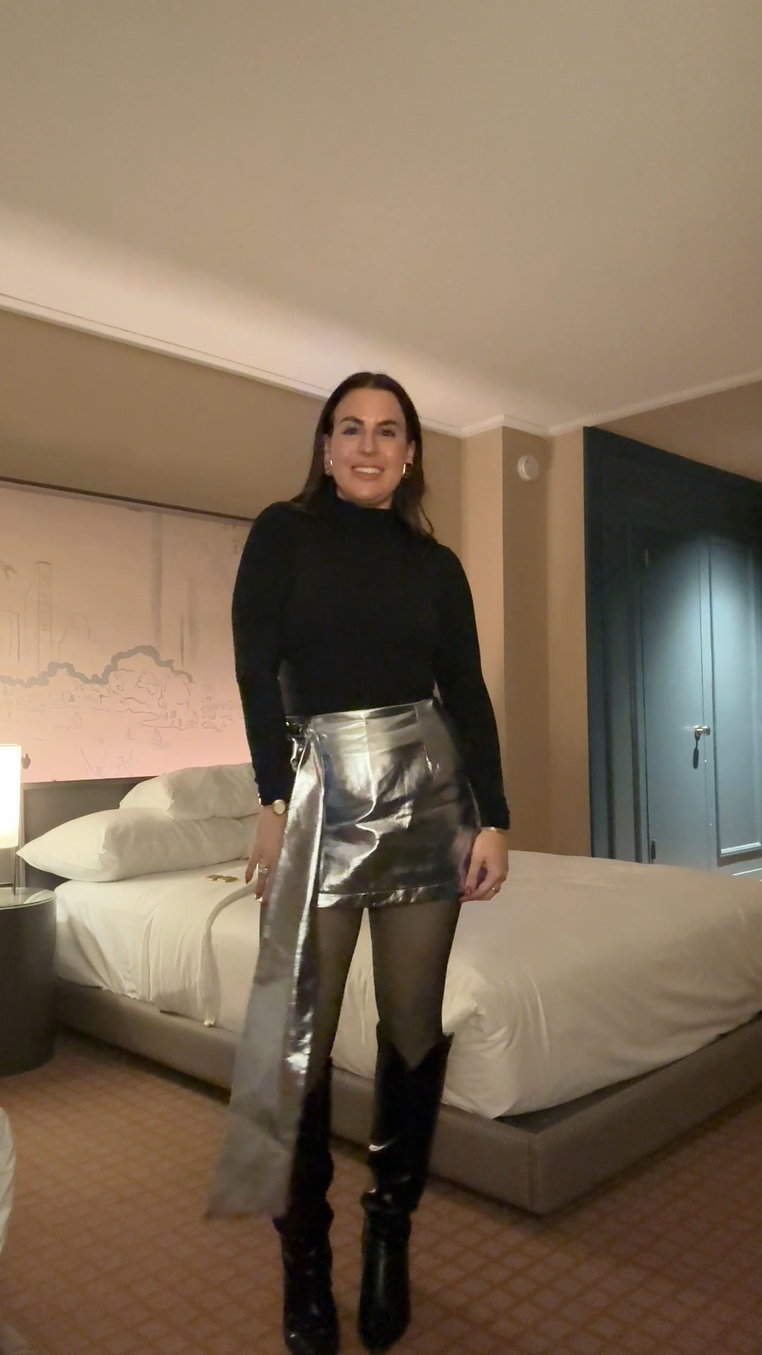 NYC Outfit Night 1! love this anthro skort it’s sold out in metallic but available in pink! 

Holiday outfit | holiday style | anthro finds | Amazon outfit | holiday outfit ideas 

#LTKSeasonal #LTKHoliday #LTKstyletip