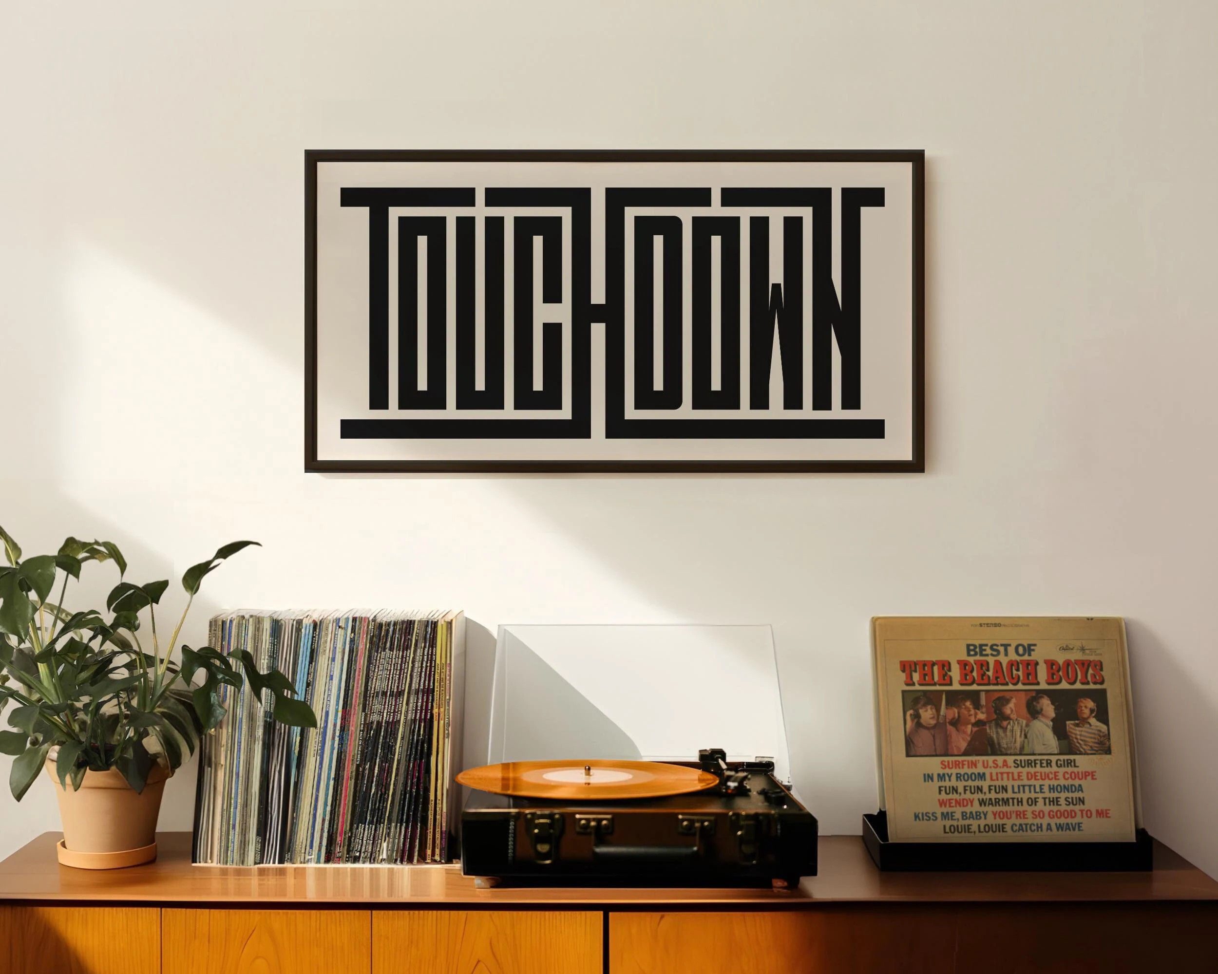 Football Art - "Touchdown" Typography Print - Football Wall Decor, Boys Room Decor, Football Wall Art - Football Gift, Football Themed Room | Etsy (Global)
