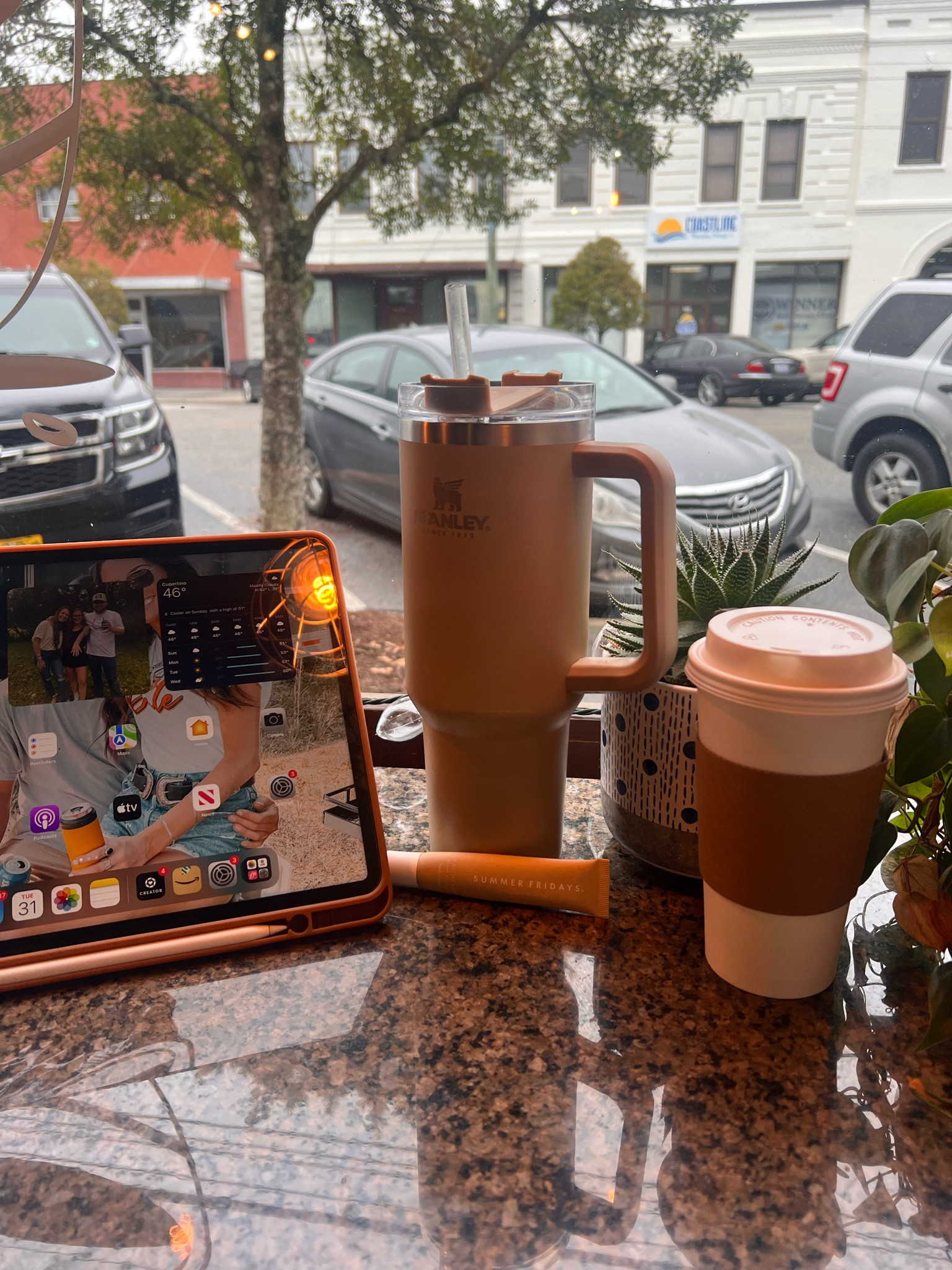 iPad- Apple pen- IPad pen- Stanley Tumbler- Summer Fridays lip balm- Coffee shop date- Work from home set up- Work in a coffee shop set up- amazon finds- amazon deals- travel necessities 

#LTKhome #LTKFind #LTKtravel