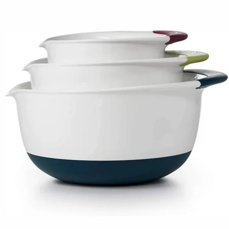 OXO Good Grips 3 Piece Nesting Mixing Bowl Set with Red, Green, and Blue Handles | Walmart (US)