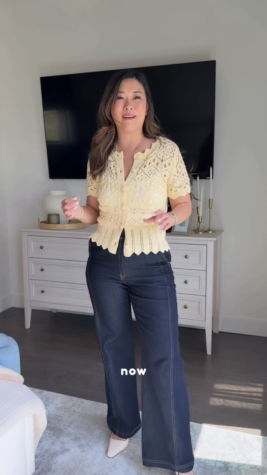 Both items are major sale right now! 
Cardigan: Medium Jeans: 29

Butter yellow, short sleeve cardigan, jeans, denim, outfit inspo, tcs, cool mom outfit, Macys sale, trending, spring outfit 

#LTKSaleAlert #LTKootd #LTKSeasonal