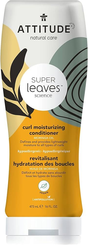 ATTITUDE Curl Moisturizing Conditioner for Wavy and Curly Hair, Plant- and Mineral-Based Ingredie... | Amazon (US)