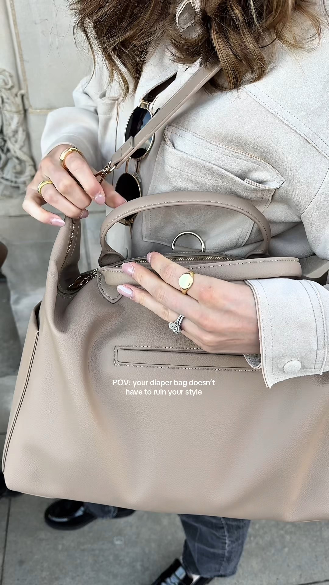 This diaper bag truly is the BEST!! Fashionable, comfortable, spacious, and easily converts to a backpack. This is the Mina Baie Emmy in the size full. Color is sand.



#LTKmomlife #LTKBaby #LTKKids