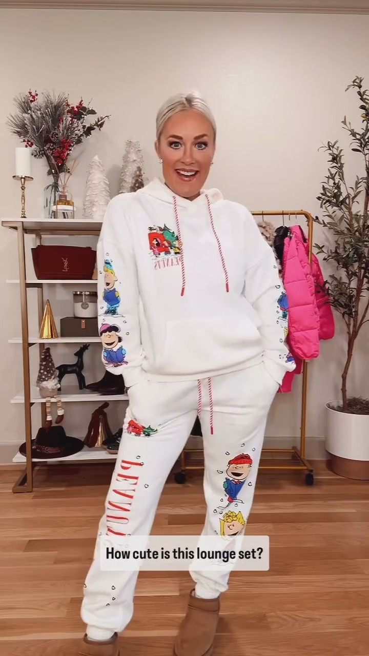 The cutest and affordable holiday new arrivals from Walmart Peanut hoodie - small Peanut joggers - medium Pink sweater - medium Holiday bear sweater - small Jeans size down one or two Coats are size small!

#LTKootd #LTKSeasonal #LTKHoliday