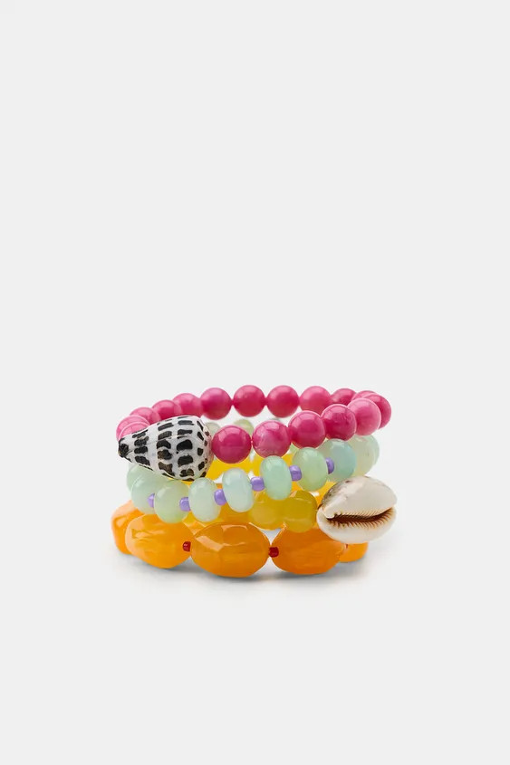 4-PACK BEADED SHELL BRACELETS | Zara US