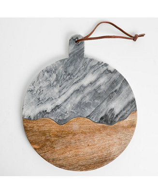 Laurie Gates Gray Marble Round Board | Macys (US)
