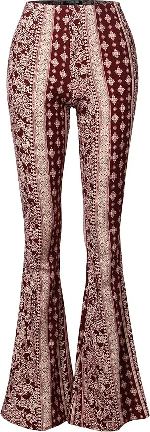 SSOULM Women's Stretchy Wide Leg High Waist Bell Bottom Flare Pants with Plus Size | Amazon (US)