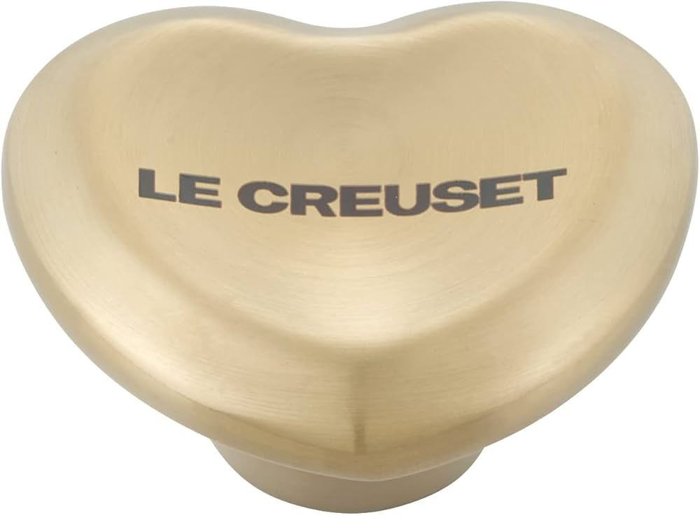 Le Creuset Figural Heart Knob, Large, 47mm, Light Gold, Small | Amazon (US)