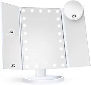 Makeup Mirror Vanity Mirror with Lights, 2X 3X 10X Magnification, Lighted Makeup Mirror, Touch Co... | Amazon (US)