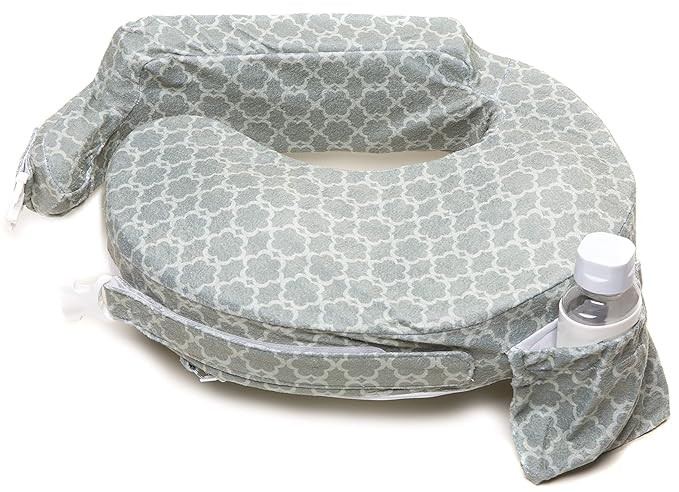 My Brest Friend Deluxe Nursing Pillow, Flower Key Grey | Amazon (US)
