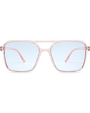 SOJOS Trendy Aviator Retro Square Sunglasses For Womens Mens UV400 Women Cute Sun Glasses SJ2327 | Amazon (US)