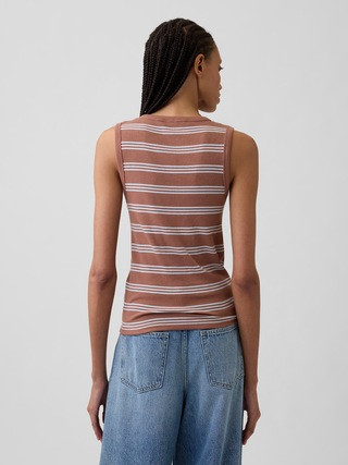 Ribbed Henley Tank Top | Gap Factory