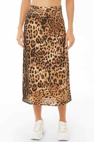 Leopard Print Midi Skirt | Forever 21 (US)