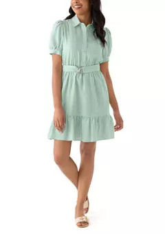 Women's Stripe Puff Shirtdress | Belk