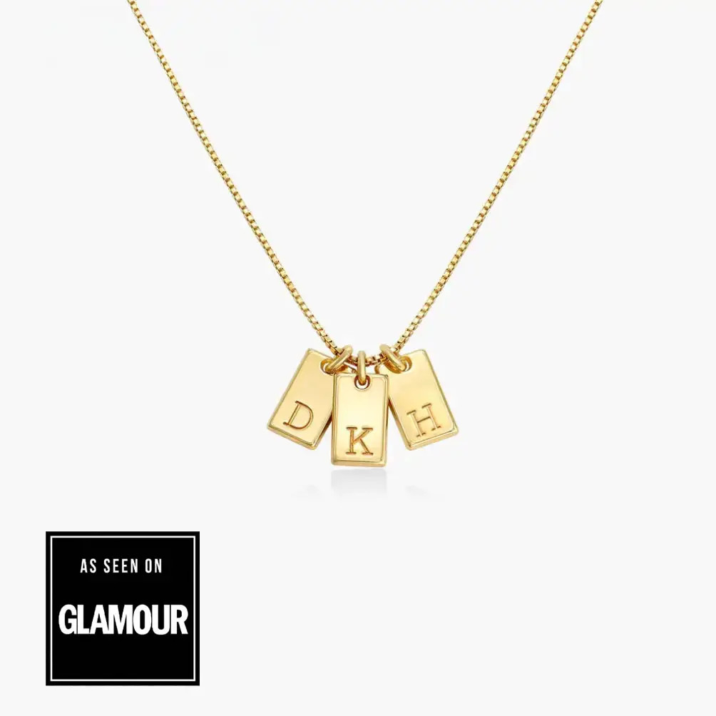 Willow Tag Initial Necklace - Gold Plated | Oak & Luna (US)
