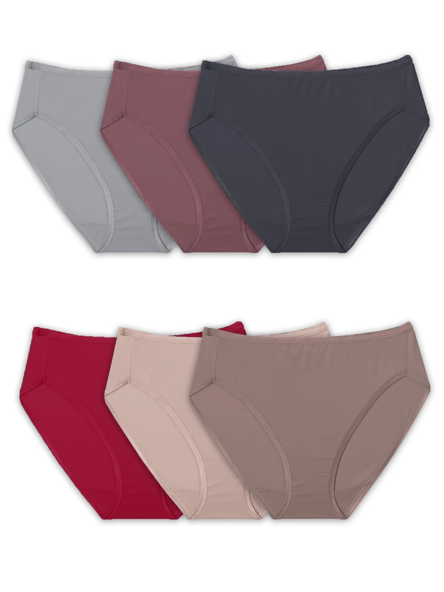 Fruit of the Loom Women's Microfiber Hi-Cut Underwear, 6 Pack | Walmart (US)