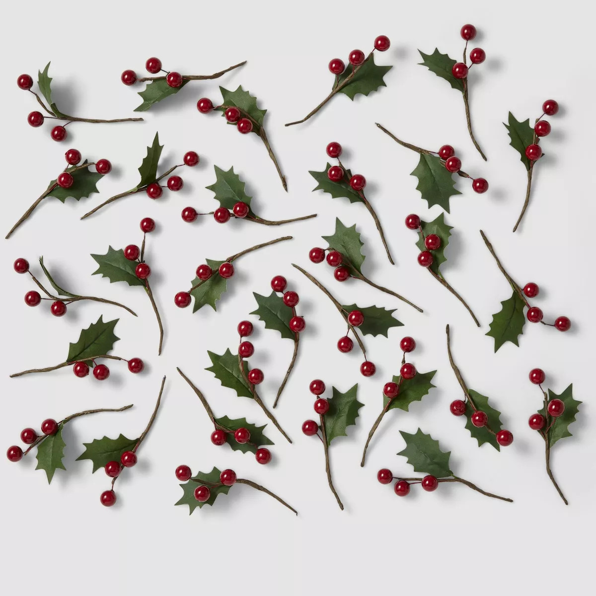 30ct Red Berries Christmas Sprigs - Wondershop™: Holly Gift Tie-Ons, Multicolor Decoration | Target