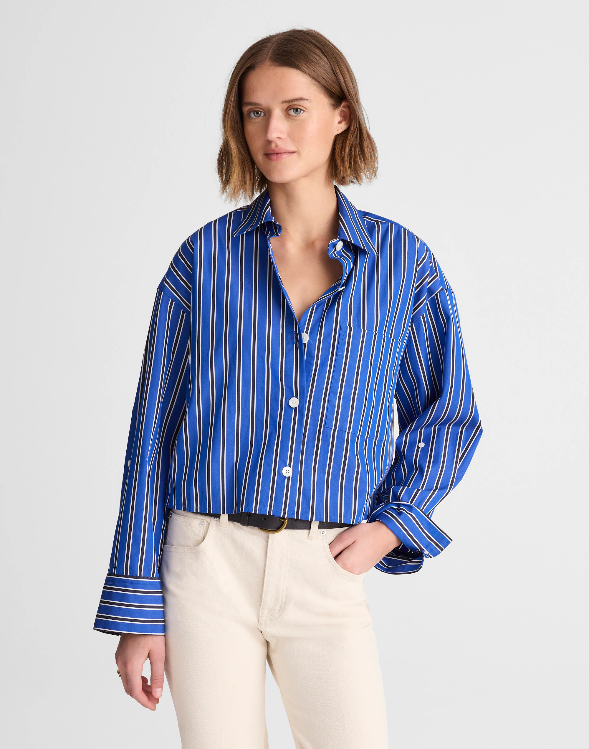 Straight-Hem Shirt in Poplin | Madewell