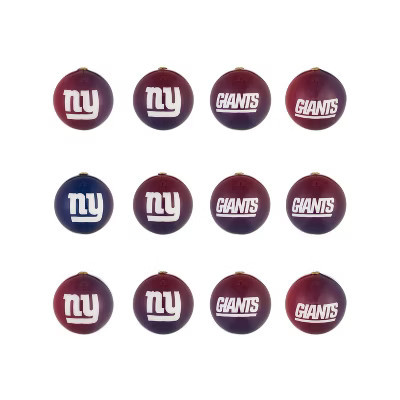 Evergreen Holiday Ball Ornaments, Set of 12, New York Giants | Target