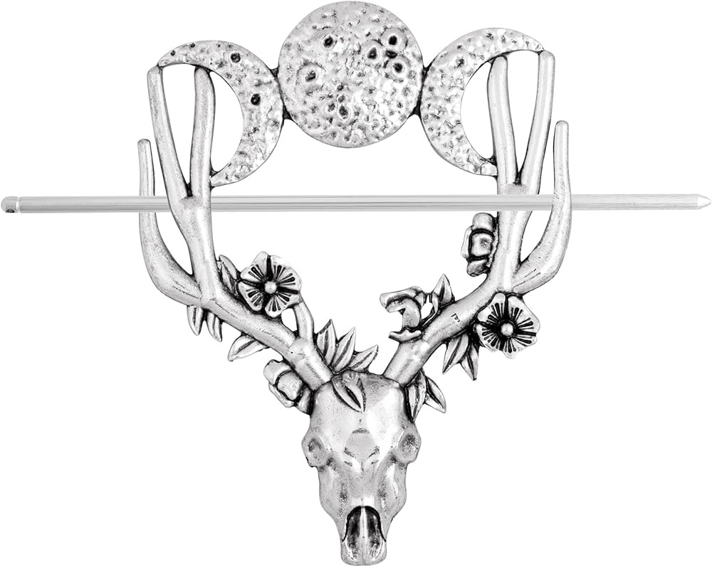 HAQUIL Gothic Buffalo Moon Witchy Hairpin Triple Moon Wicca Hair Accessories, Moon Hair Stick Thi... | Amazon (US)