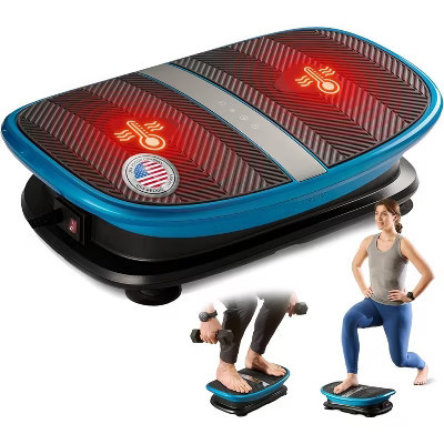 Lifepro Heated Voice-Controlled Vertical Motion Vibration Plate – Whole Body Curved Platform for Lymphatic Drainage, Muscle Relaxation & Recovery | Target