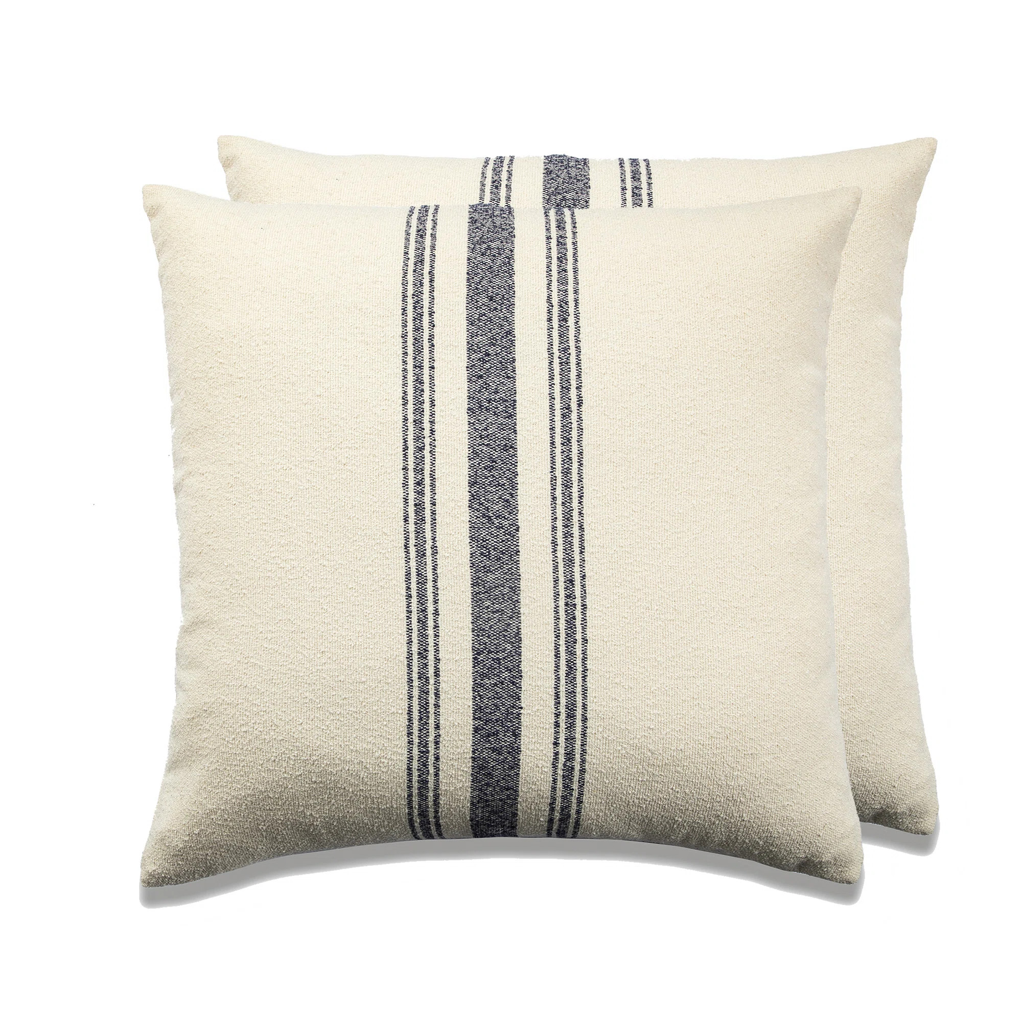 Striped Cotton Blend Reversible Throw Pillow (Set of 2) | Wayfair North America