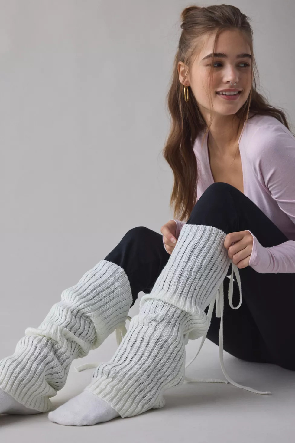 Tie Ribbed Knit Leg Warmers | Urban Outfitters (US and RoW)