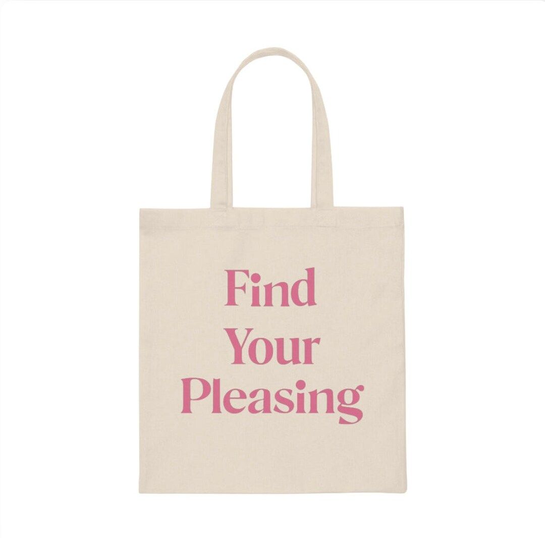 Find Your Pleasing Pink Canvas Tote - Etsy | Etsy (US)
