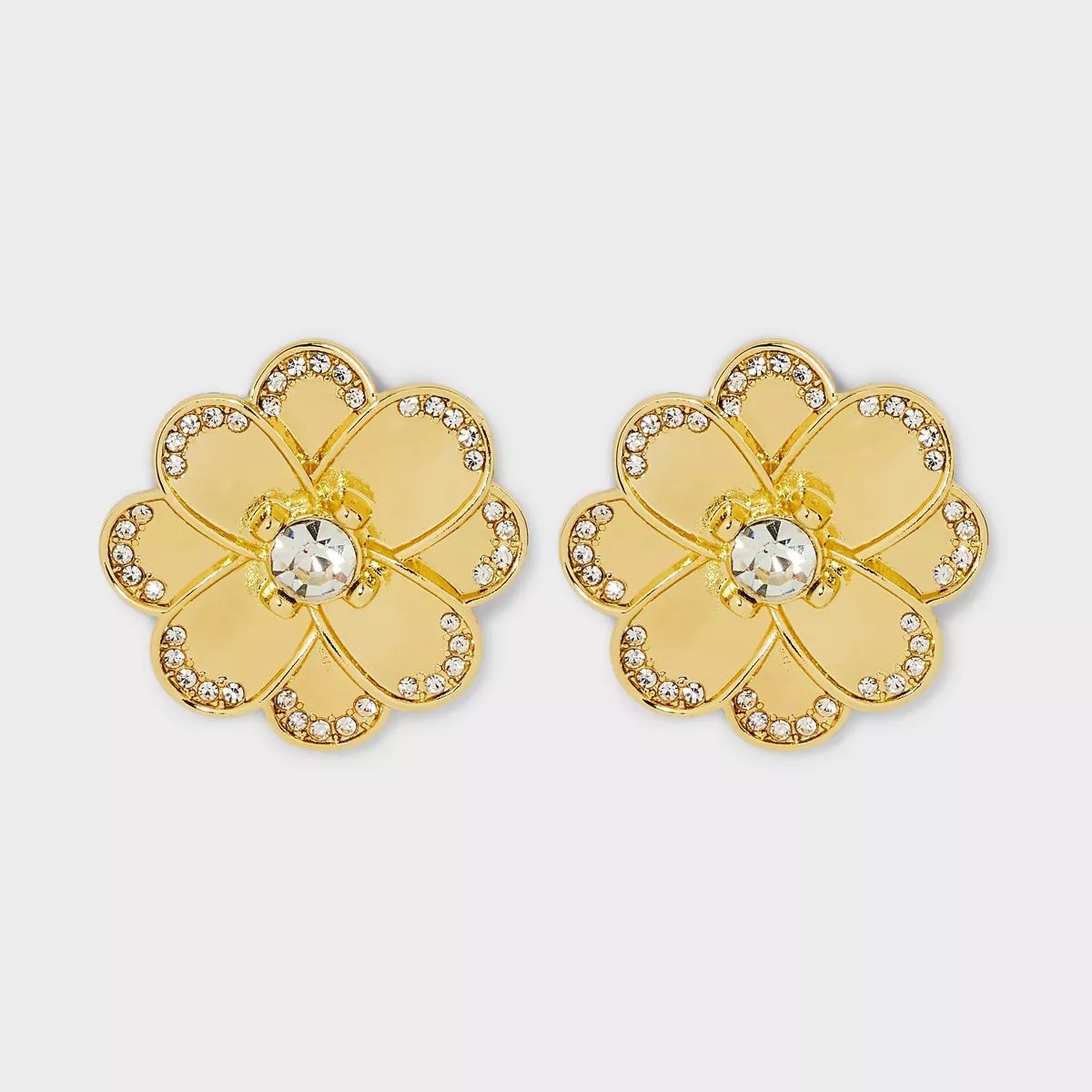 SUGARFIX by BaubleBar Flower Statement Stud Earrings - Gold | Target