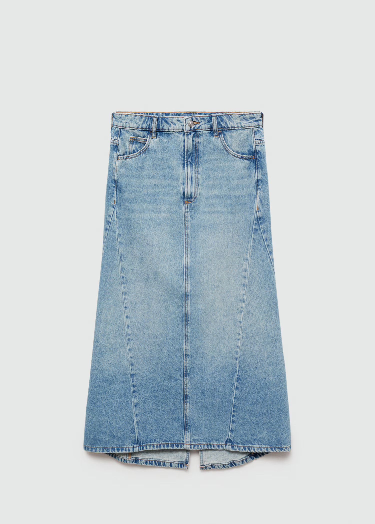 Slit denim skirt - Woman | MANGO USA | MANGO (US)
