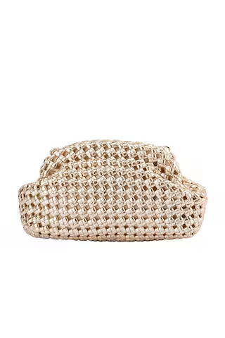 Everly Hand Woven Clutch in Gold | Revolve Clothing (Global)
